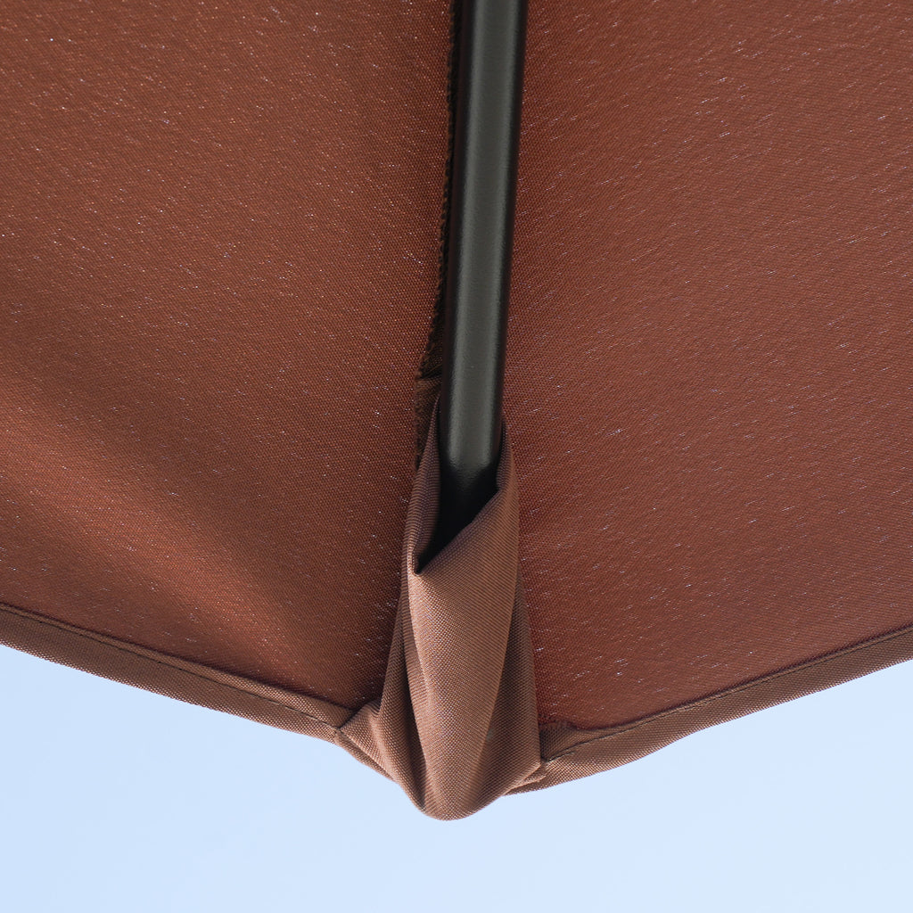 Ombrellone da Balcone Mezzaluna 2 m con Manovella e Base Inclusa