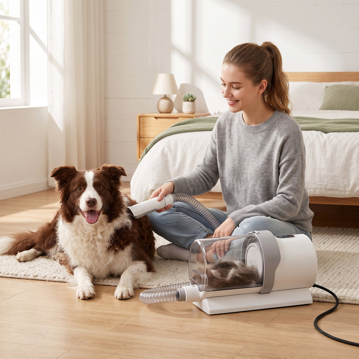 Kit Toelettatura 5 in 1 per Cani e Gatti con Aspirapolvere
