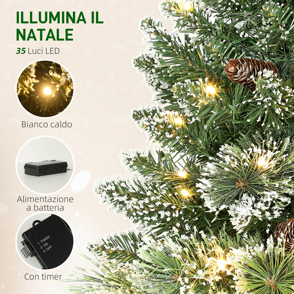 Albero di Natale Mini 60 cm con 35 Luci LED