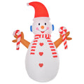Pupazzo di Neve Gonfiabile 240 cm con Luci LED