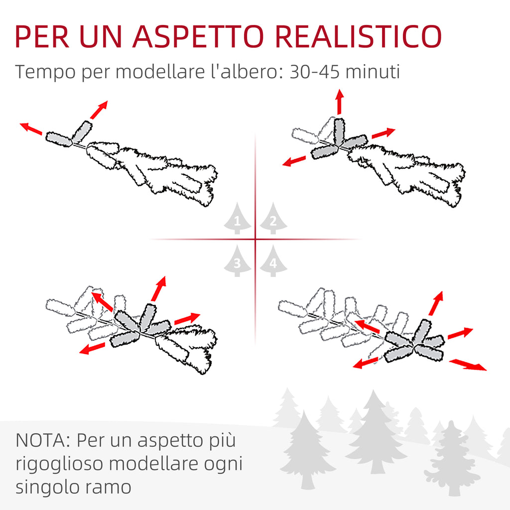 Albero di Natale Artificiale 210 cm con 687 Rami