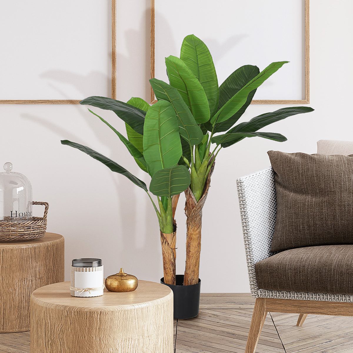 Pianta Artificiale di Banano da Interno 120 cm