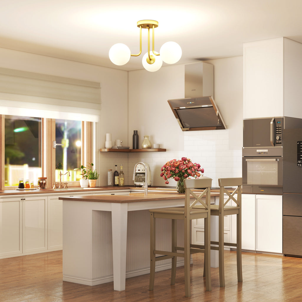 Lampadario Vintage Oro a 3 Punti Luce