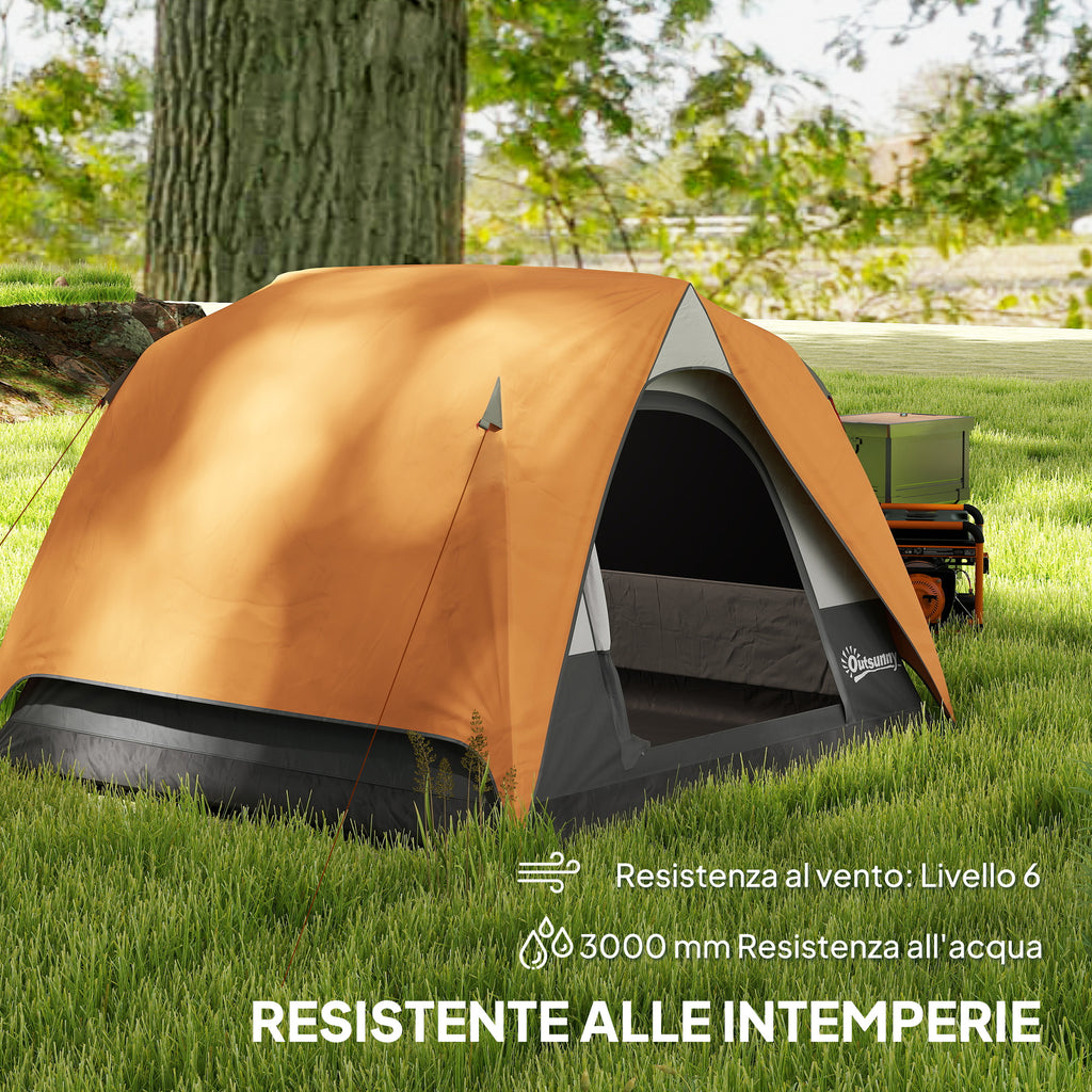 Tenda Campeggio 3 Persone Impermeabile con Borsa
