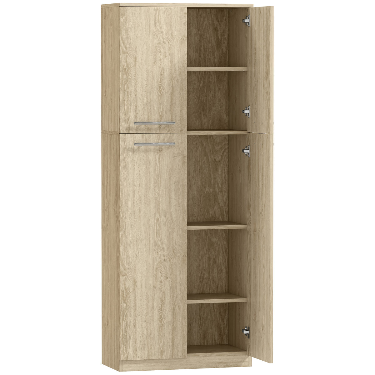 Mobile Contenitore Rovere con 2 Armadietti e Mensole