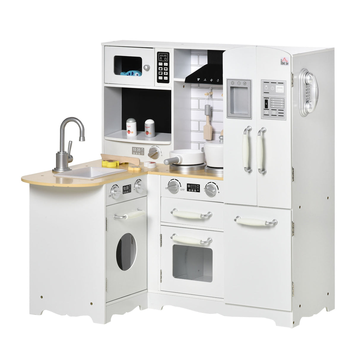 Cucina Giocattolo in Legno per Bambini con 14 Accessori