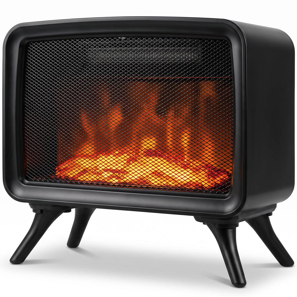Caminetto Elettrico da Tavolo 1600W con Effetto Fiamma LED