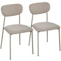 Set 2 Sedie da Pranzo Impilabili Marrone Chiaro