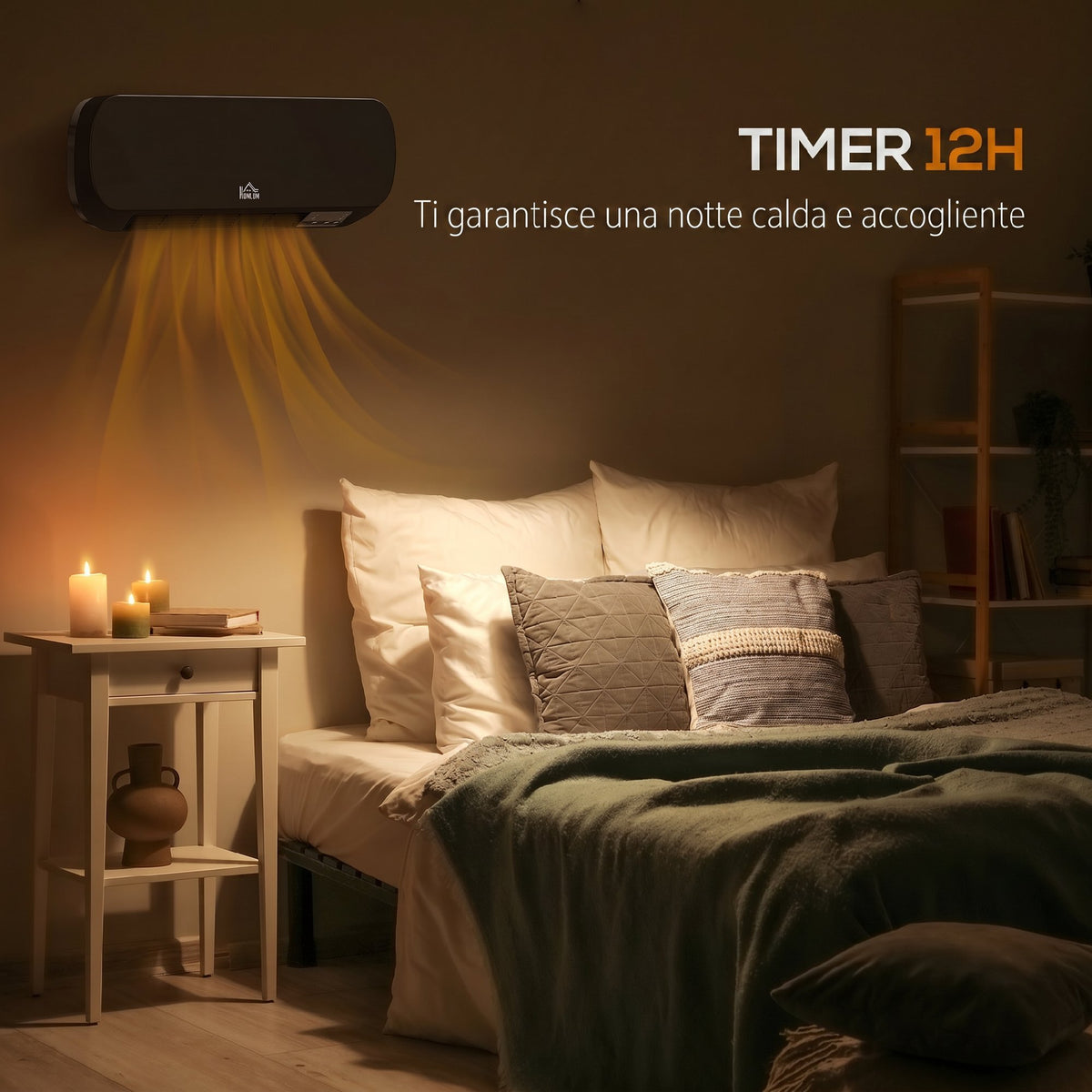 Termoventilatore da Parete 2000W con Display LED