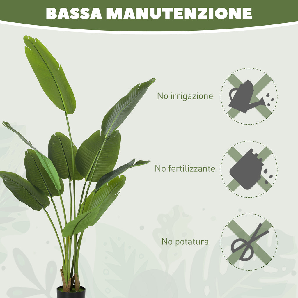 Pianta Artificiale da 160 cm con 10 Foglie