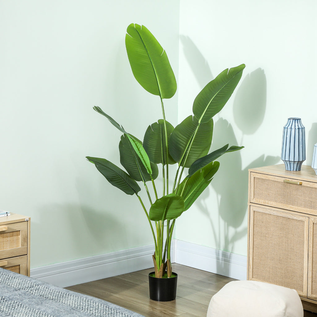 Pianta Artificiale da 160 cm con 10 Foglie