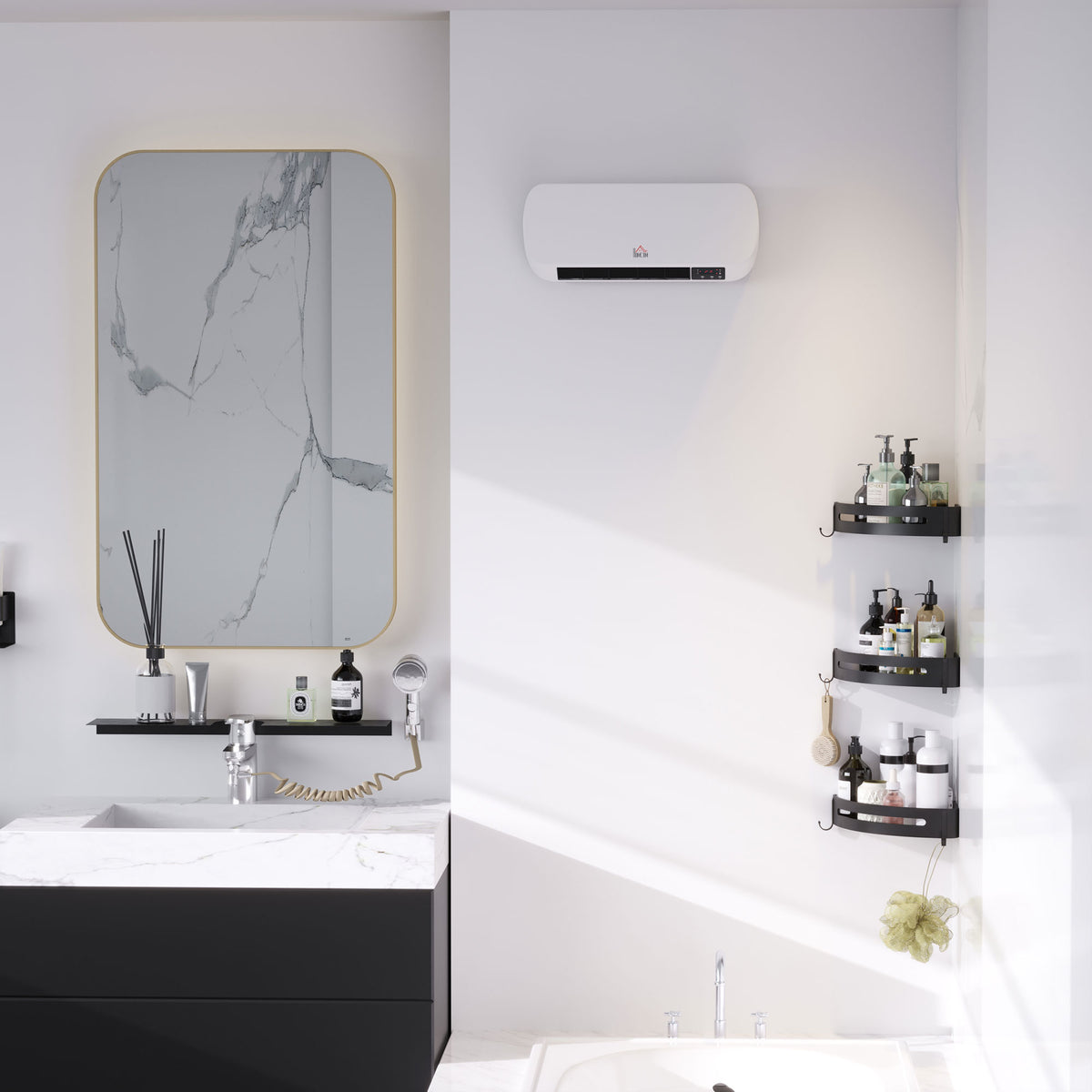 Stufa Elettrica da Parete con Telecomando e Timer