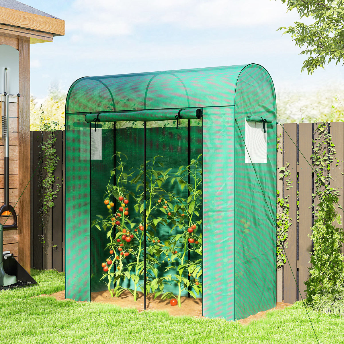 Serra da Giardino con Porta Avvolgibile e Finestre a Rete