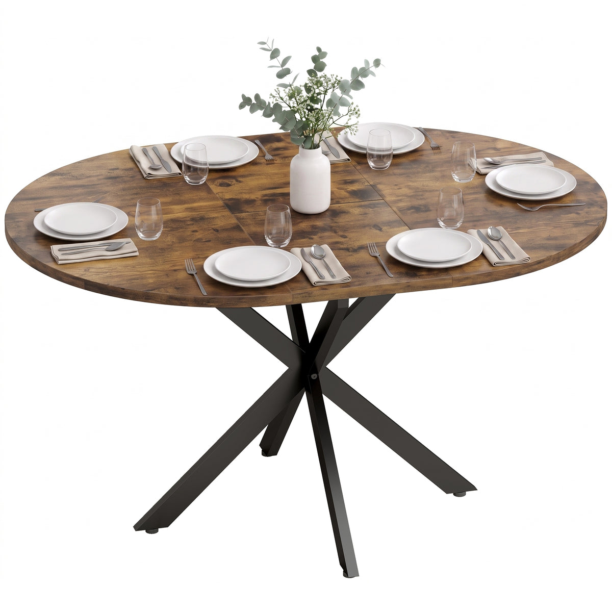 Tavolo da Pranzo Allungabile 4-6 Persone Marrone