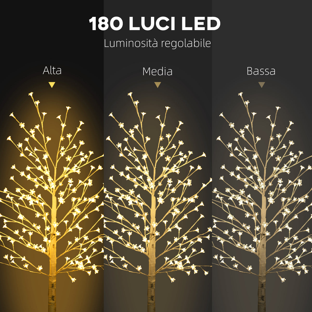 Albero Luminoso di ciliegio 180 cm con 180 LED