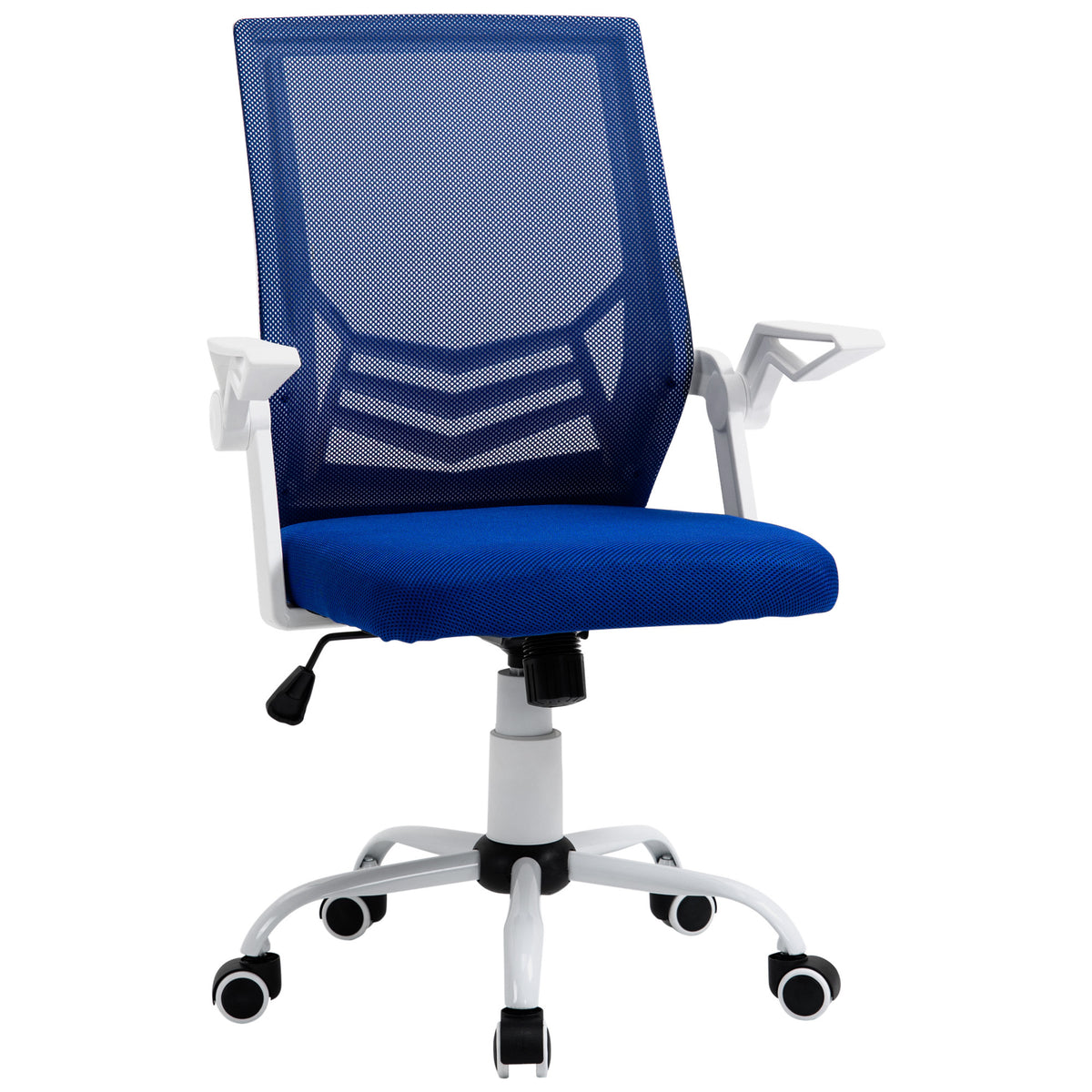 Sedia da Ufficio Ergonomica Blu con Supporto Lombare