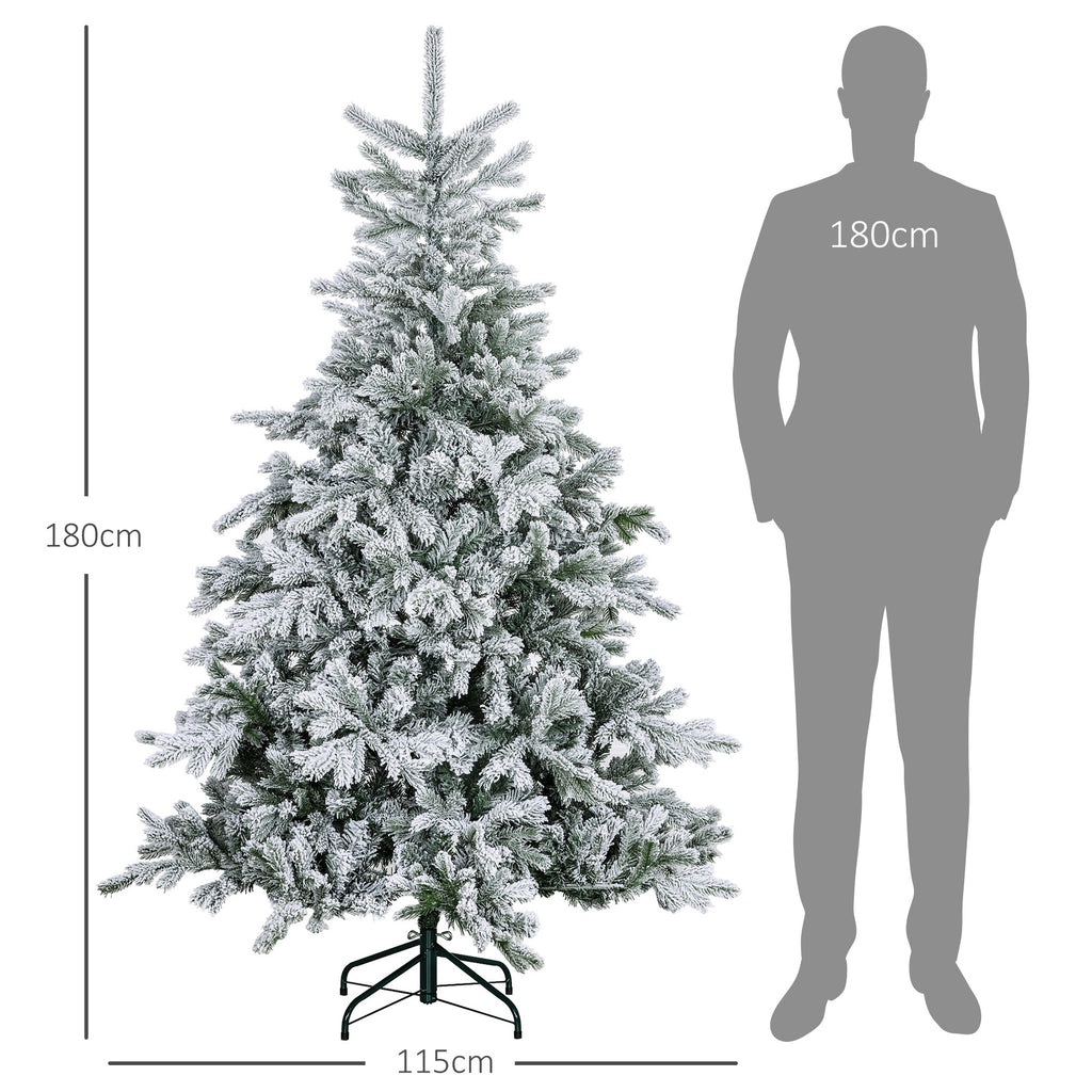 Albero di Natale Innevato 180 cm con 1321 Rami