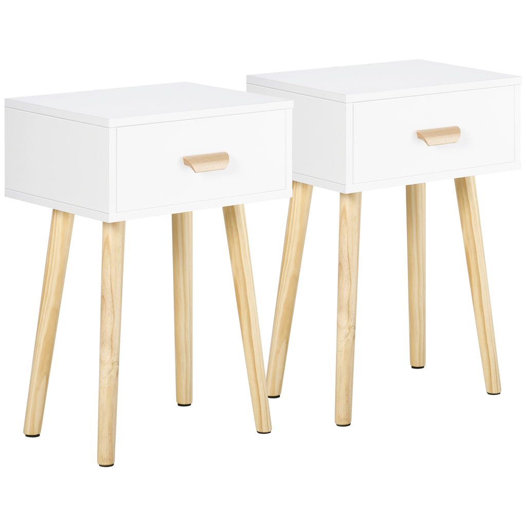 Set 2 Comodini Rovere Moderni con Cassetto