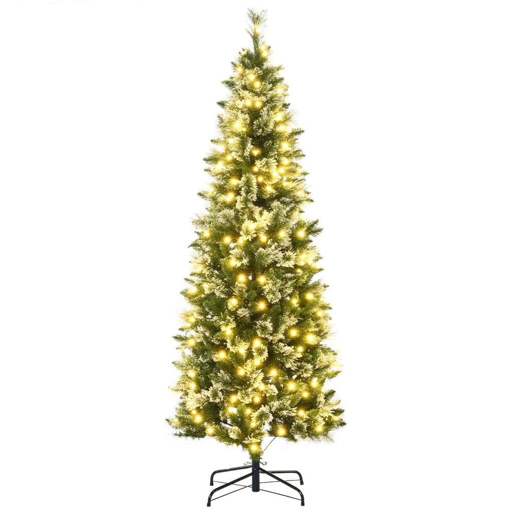 Albero di Natale Innevato 180 cm con 240 Luci LED