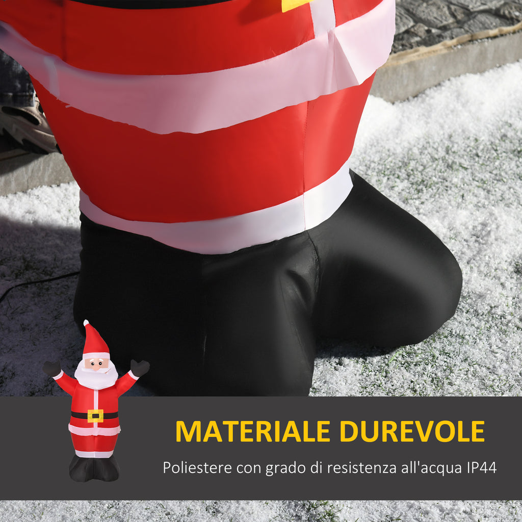 Babbo Natale Gonfiabile Luminoso con Luci LED 120 cm