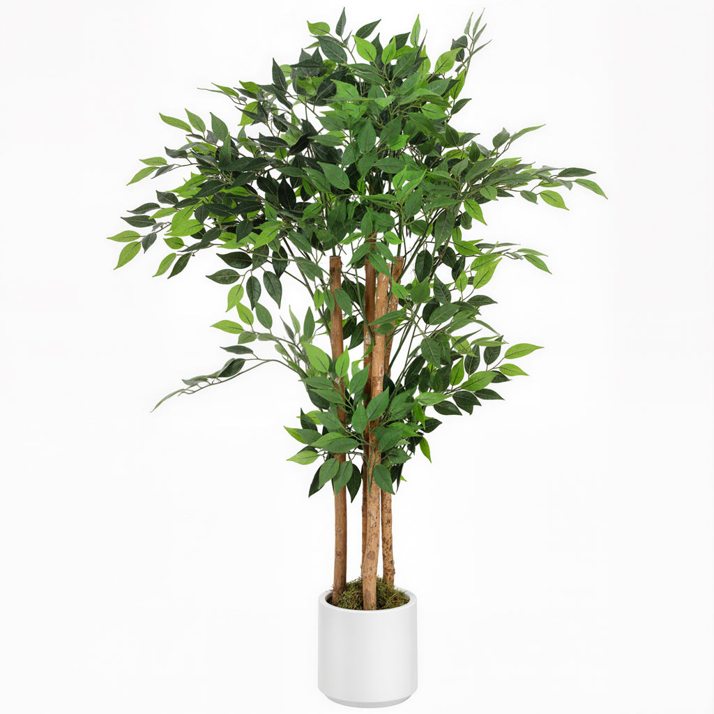 Pianta Artificiale di Baniano 120 cm con Vaso Decorativo