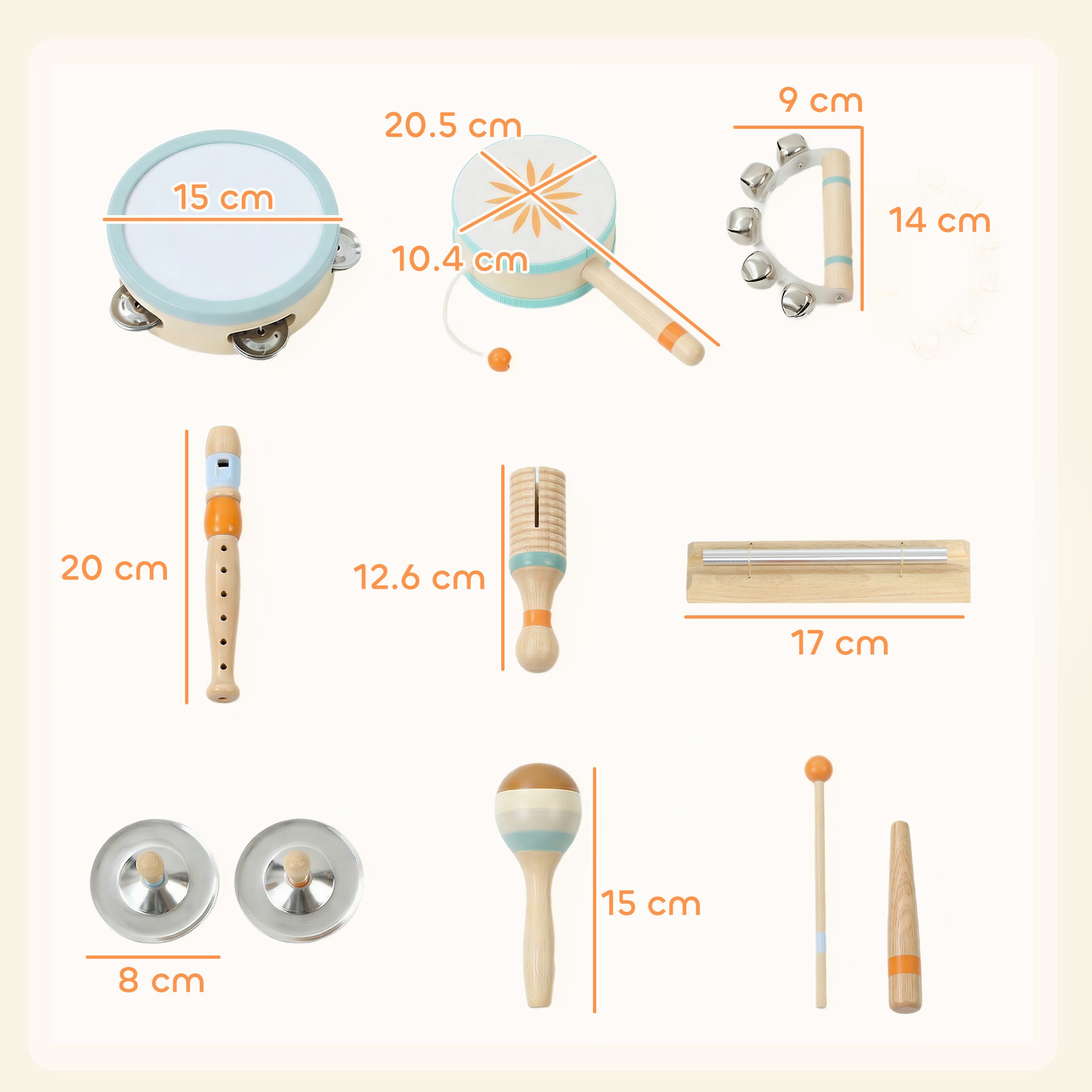 Set Strumenti Musicali per Bambini in Legno – Percussioni Montessori