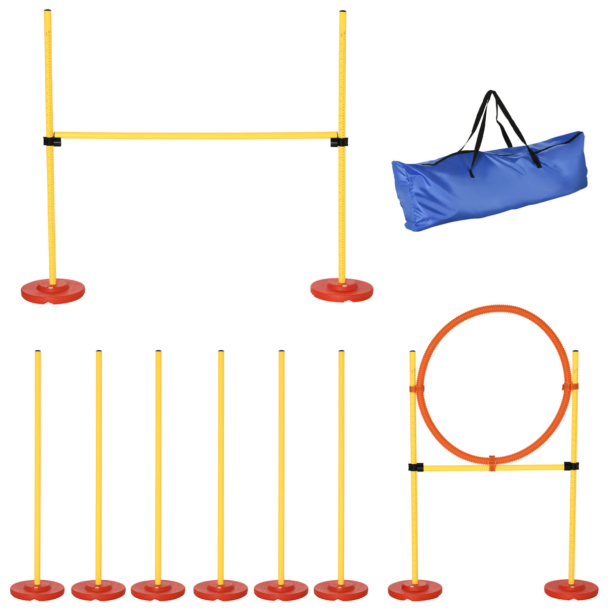 Set Agility Cani con Anello Regolabile per Addestramento