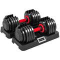 Set di Manubri Regolabili 48 kg con Ghiera Rapida