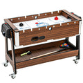 Tavolo Multigioco 3 in 1 con Biliardo, Air Hockey e Calcio Balilla