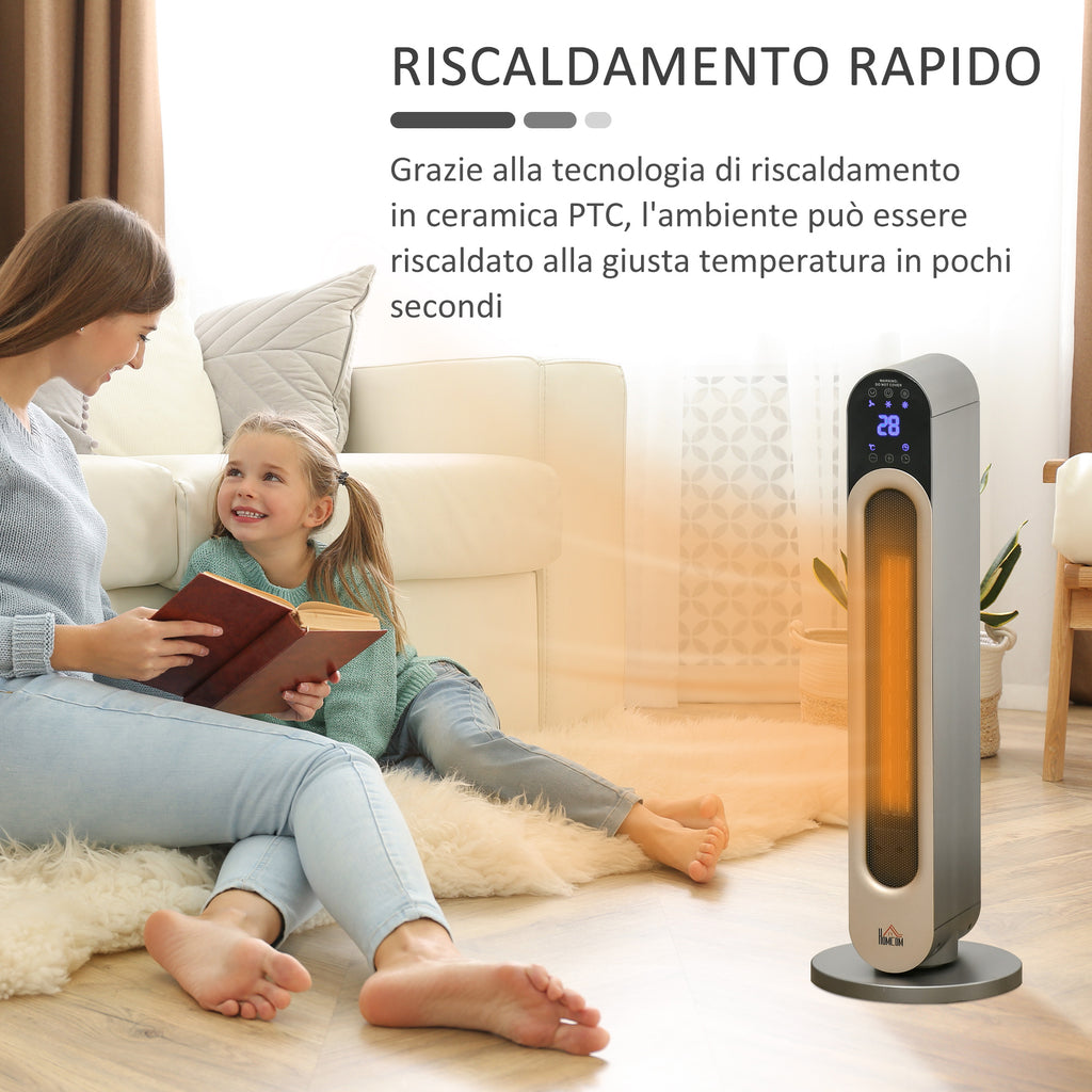Stufetta Elettrica a Colonna con 3 Modalità e Telecomando