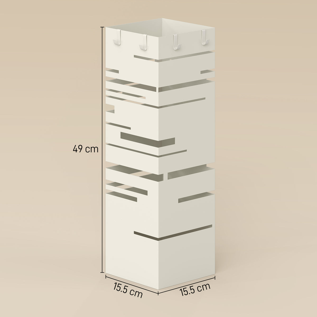 Portaombrelli Autoportante Quadrato Beige