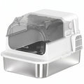 Lettiera Gatto XL 90L in Acciaio Inox con Coperchio