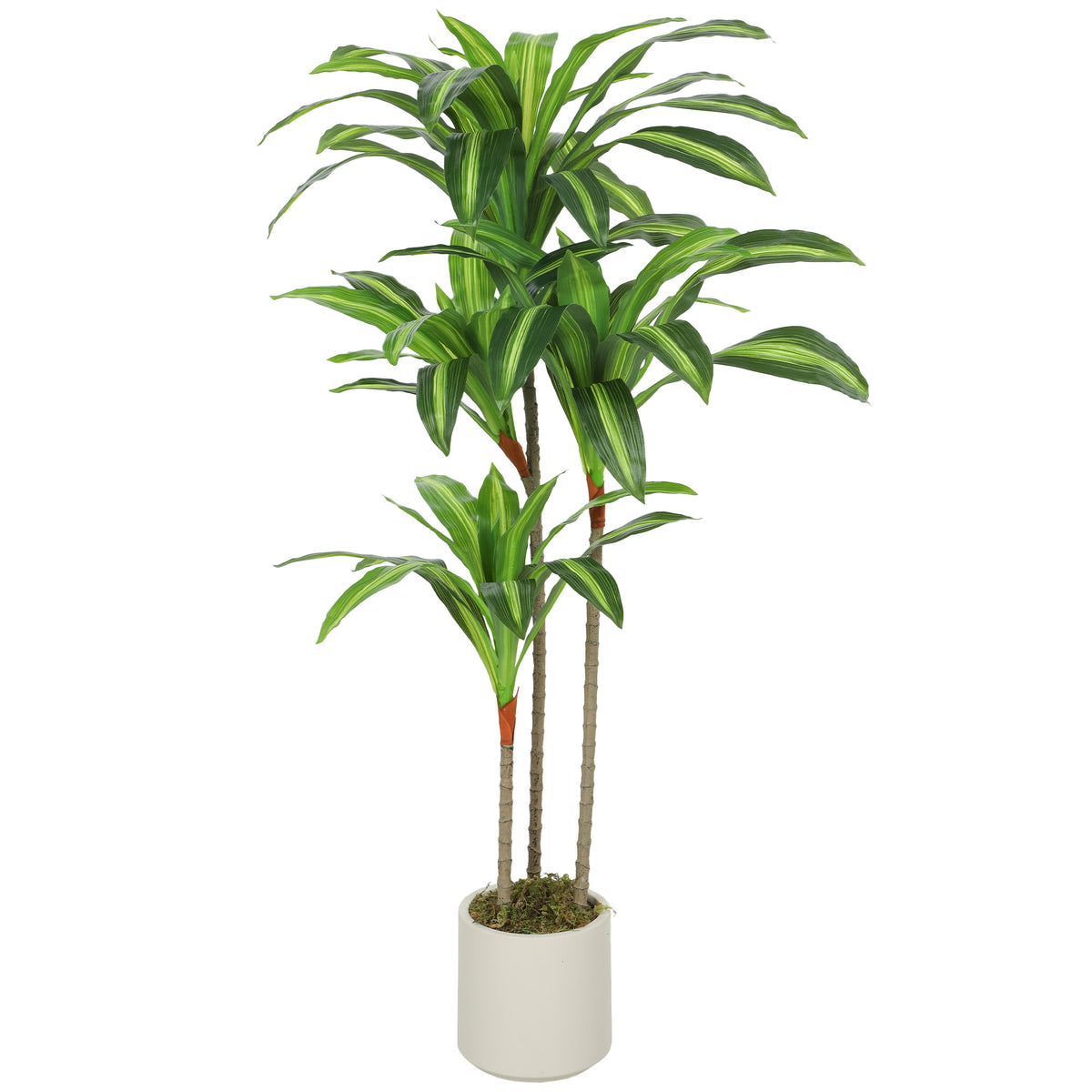 Pianta Artificiale Dracena Verde da 120 cm con Vaso