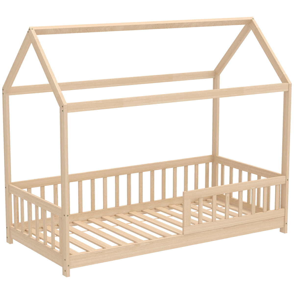 Letto a Casetta in Legno di Pino per Bambini