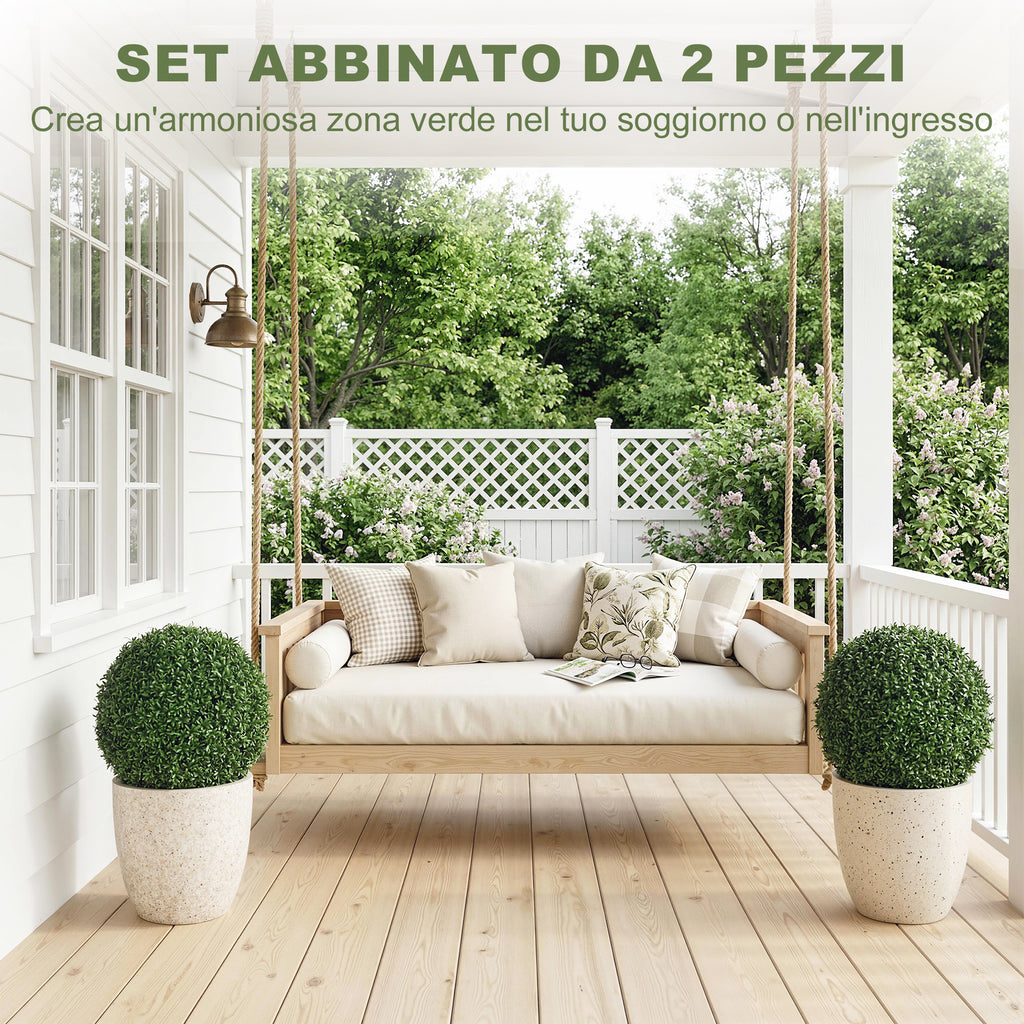 Topiaria Artificiale in Bosso 42 cm con 682 Foglie