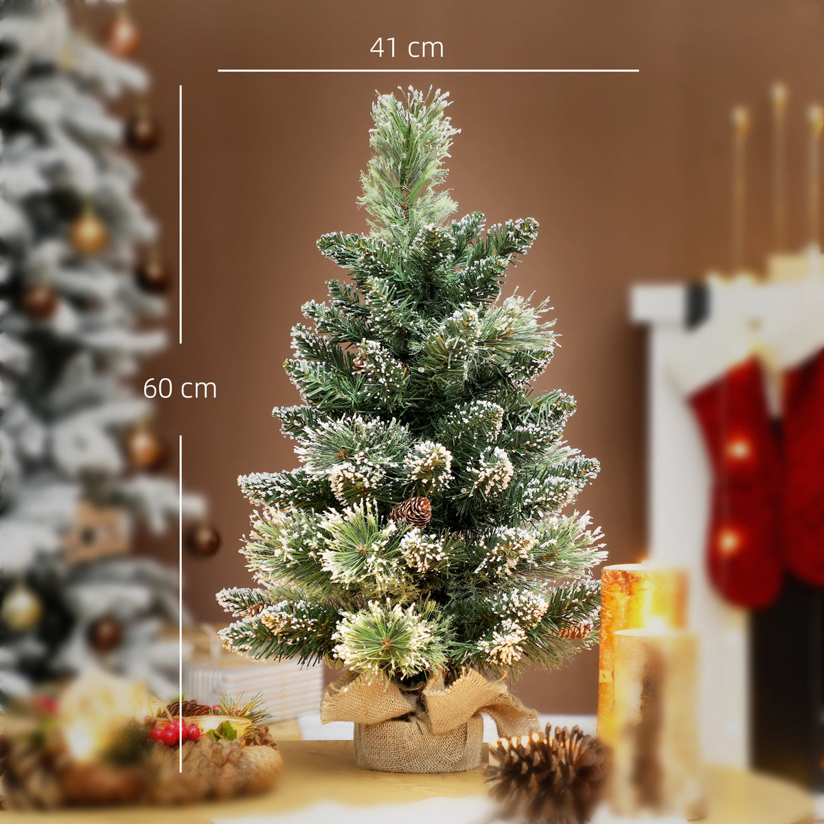 Albero di Natale Mini 60 cm con 35 Luci LED