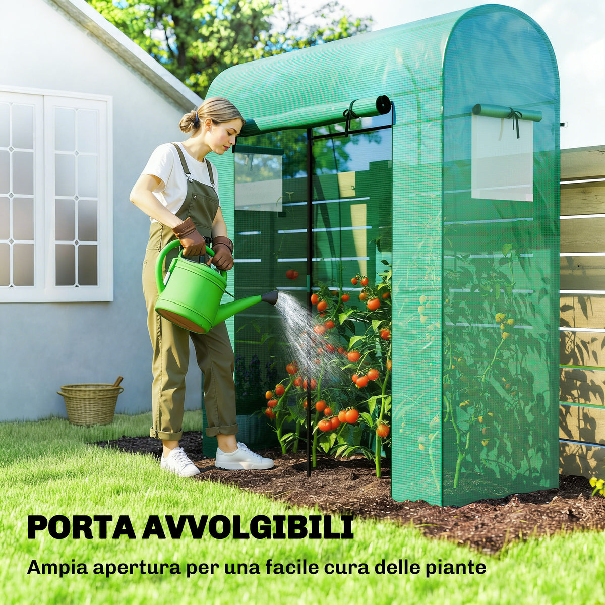 Serra da Giardino con Porta Avvolgibile e Finestre a Rete