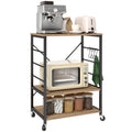 Scaffale da Cucina Industriale con Ruote e 4 Ganci