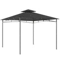 Gazebo da Giardino 3x3 m Impermeabile con Tetto Retrattile