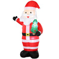 Babbo Natale Gonfiabile Gigante 243 cm con Albero e Luci LED