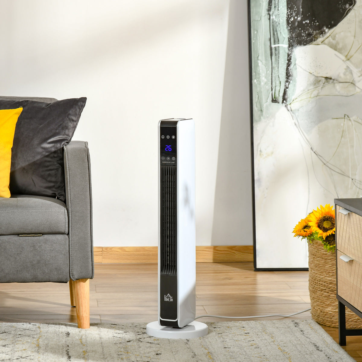 Termoventilatore a Torre in Ceramica 2000W con Telecomando