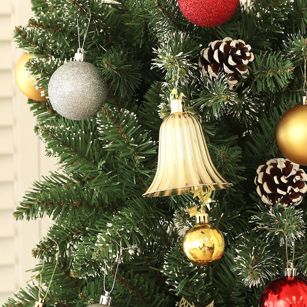 Albero di Natale Innevato 225 cm con 980 Rami e Pigne