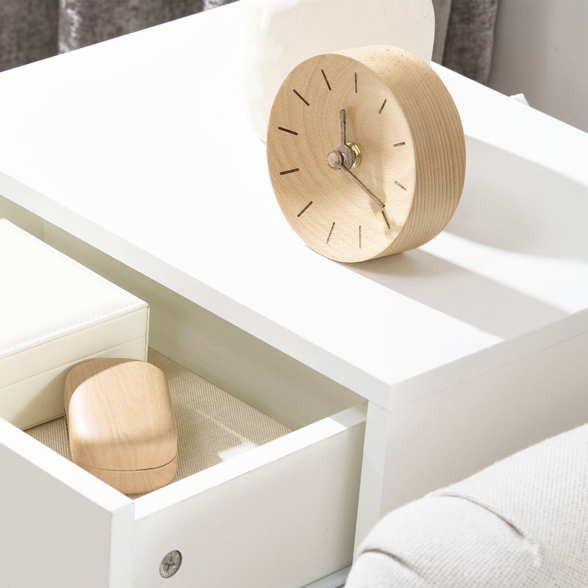 Set 2 Comodini Rovere Moderni con Cassetto