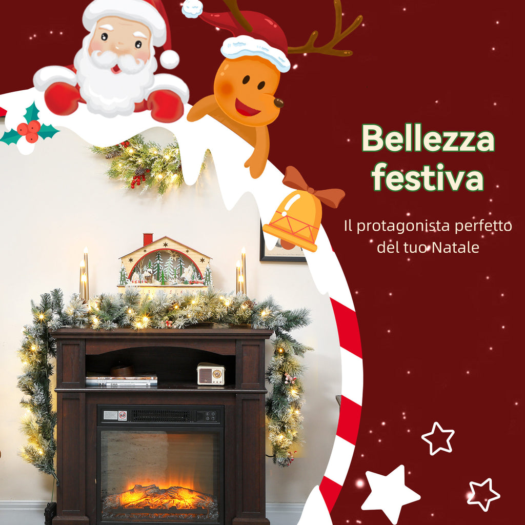 Ghirlanda Natalizia 180 cm con 50 Luci LED