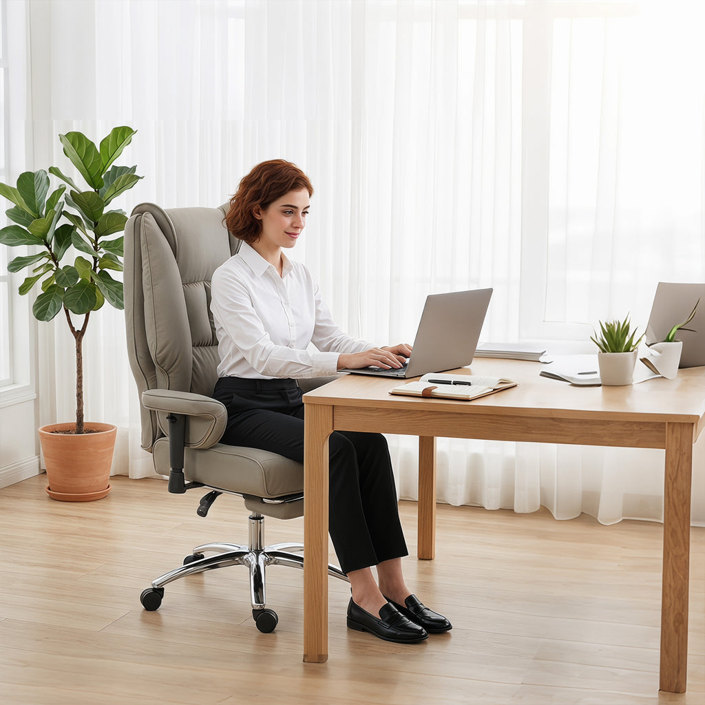 Sedia Ufficio Ergonomica Reclinabile con Poggiapiedi