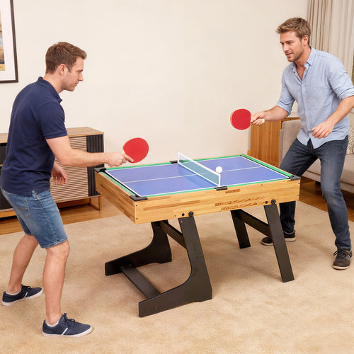 Tavolo Multigioco 13 in 1 Pieghevole con Calcio Balilla, Ping Pong, Biliardo e Hockey