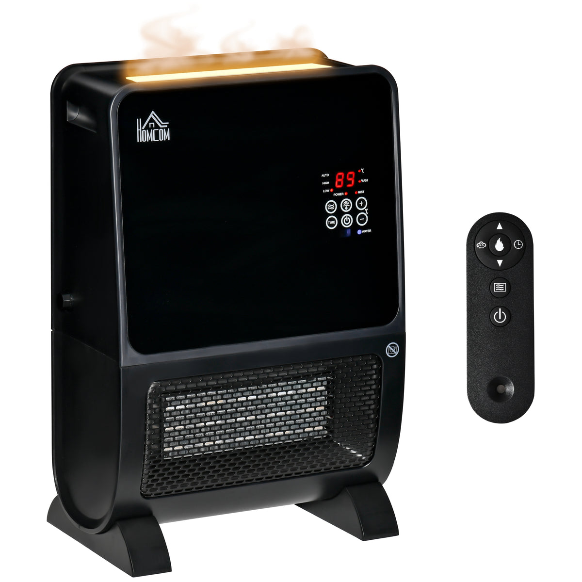 Stufa Elettrica 2 in 1 con Umidificatore e Luce LED