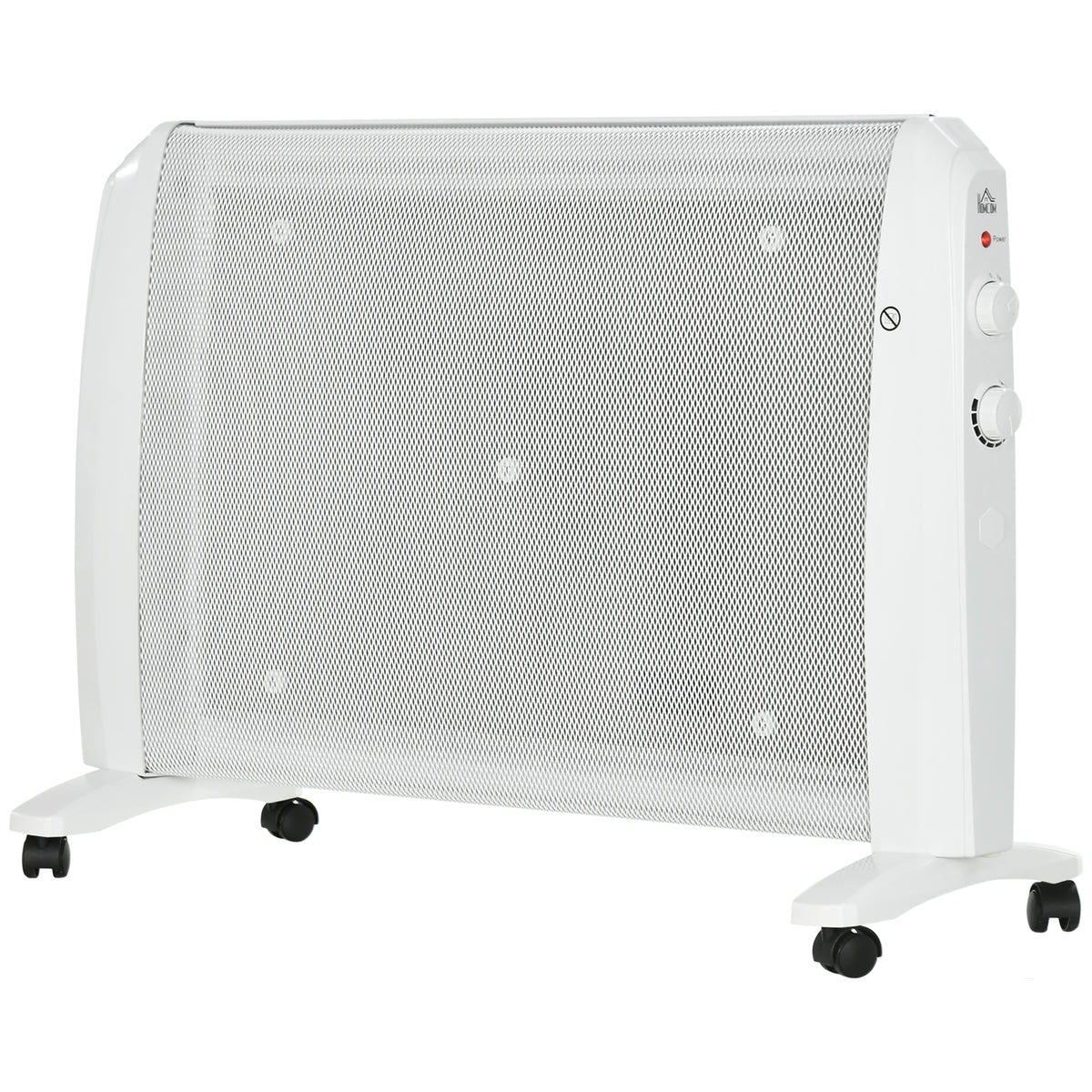 Riscaldatore a Mica 2000W con Termostato e Ruote