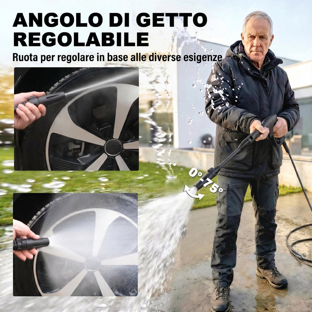 Idropulitrice Elettrica 1500W, 120 Bar con Tubo 6 m