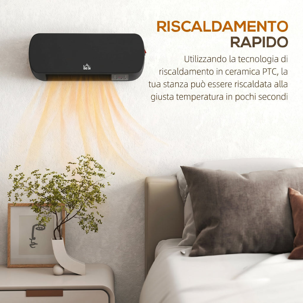 Termoventilatore da Parete 2000W con Display LED